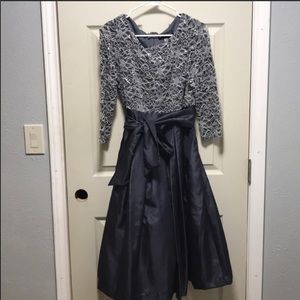 Jessica Howard Sequined Lace A-Line Dress